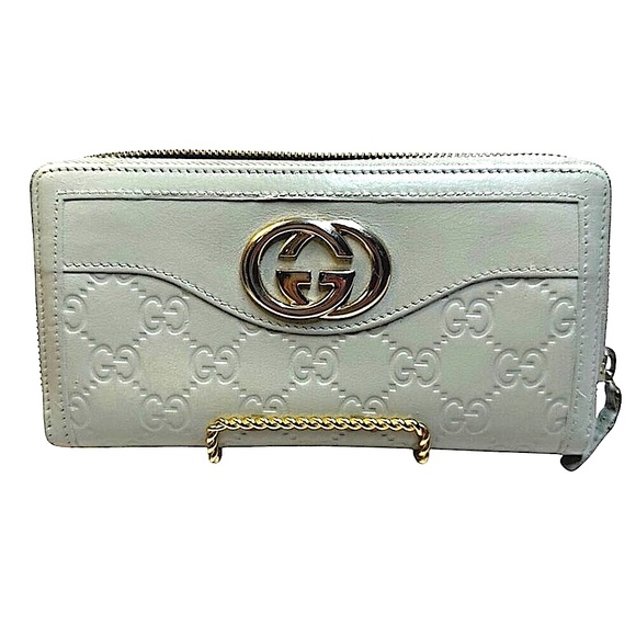 Authentic GG Gucci Guccissima Continental Leather Long Zip Wallet - Picture 1 of 8